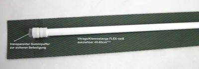 Produktbild von Vitragenstange-Gardinenstange-Klemmstange FLEX weiß, ausziehbar 40-60 cm