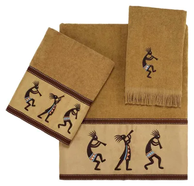 Obrázek produktu pro Avanti Linens, sada ručníků Kokopelli, 3 kusy, barva skořice