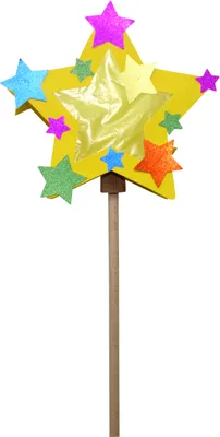 Produktbild von Laternen Bastelset Stern am Stab von Prell, 4 Stück