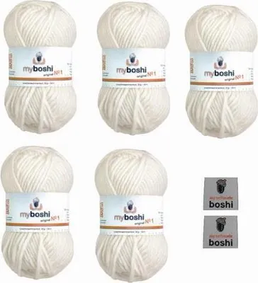Produktbild von MyBoshi No.1 Set 5 Knäuel a 50g Weiß 191