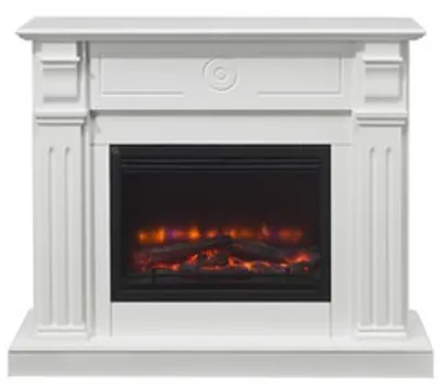 Zdjęcie produktu dla Casa Padrino kominek elektryczny biały styl antyczny barok secesja szer. 110 x wys. 95 x gł. 34 cm - kominek elektryczny - kominek do salonu