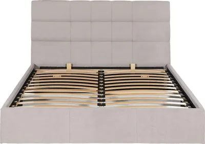 Produktbild von Bett mit Kommode 180 x 200 cm - Stoff - Beige - ELIAVA Pascal Morabito