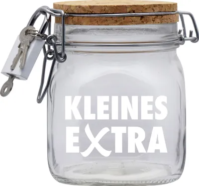Produktbild von Spardose Geld Geschenk Ideen Kleines Extra Transparent Größe M 0.75 Liter