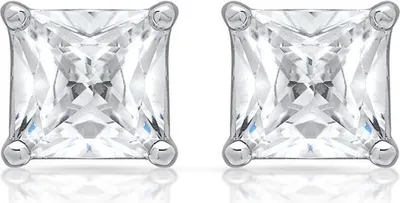 Produktbild von Quadratischer Ohrstecker 925 Sterling Silber + Zirkonia SE0020
