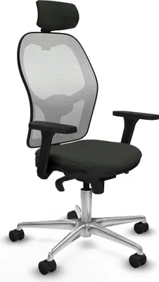 Produktbild von Bürostuhl mit Kopfstütze Jorquera Piqueras y Crespo 3D086N2 Schwarz