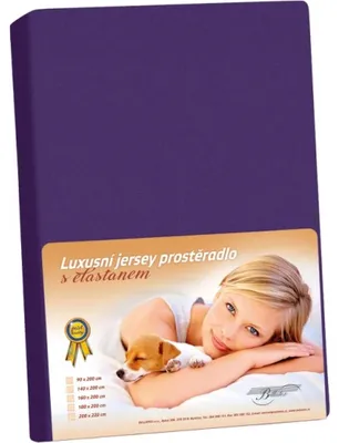 Zdjęcie produktu dla Jersey LUX - 90x200 cm - Śliwkowy