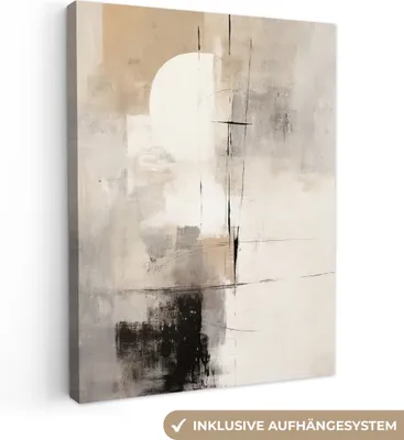 Zdjęcie produktu dla MuchoWow® - Obraz na płótnie - Abstrakcja - Sztuka - Szary, obraz na ścianę, dekoracja ścienna, obrazy do salonu, 60x80cm
