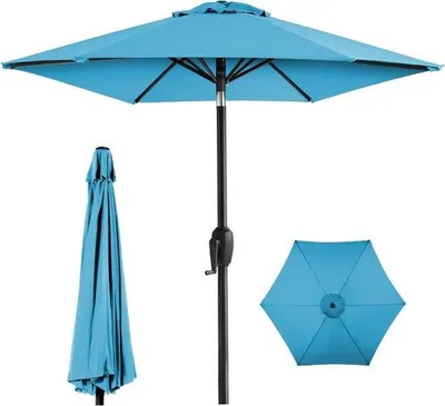 Produktbild von Terrassenshade aus Stahl - 228 cm Durchmesser - Blau