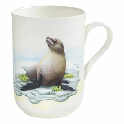 Produktbild von ANIMALS OF THE WORLD Becher Seehund, Bone China Porzellan, in Geschenkbox