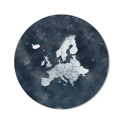 Produktbild von MuchoWow® Mauspad Mousepad Karte - Europa - Aquarell - Silber 40x40 cm - Mousepads - Maus Mat - Pad - Mausunterlage - Schreibtisch Accessoires