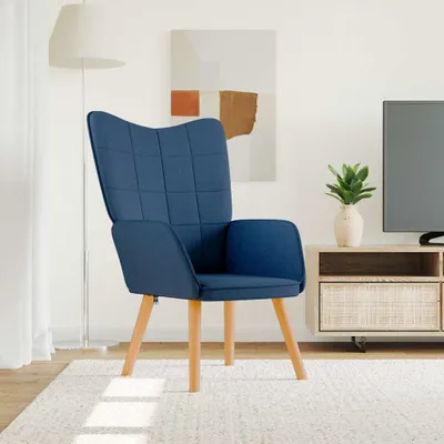 Image de Maison Exclusive - Fauteuil relax bleu tissu
