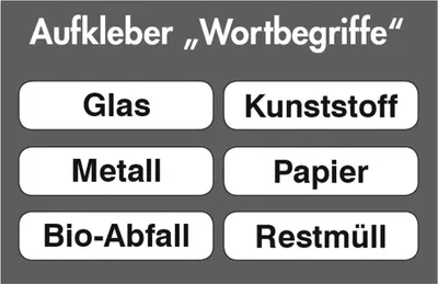Produktbild von Stumpf Aufkleber Wortbegriffe, 6 Stück