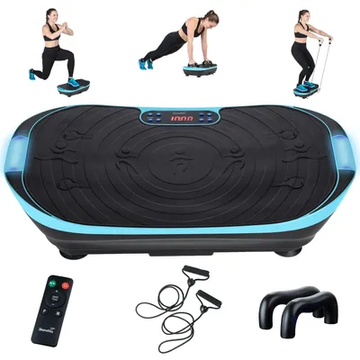 Produktbild von Skandika Vibrationsplatte V2 | Trainingsgriffe und Trainingsbänder, Oszillierende Vibration, Curved Design, leiser Motor, 99 Stufen, LCD-Bildschirm