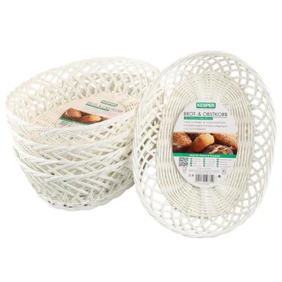 Produktbild von Brot- & Obstkorb, weiß 5er Pack