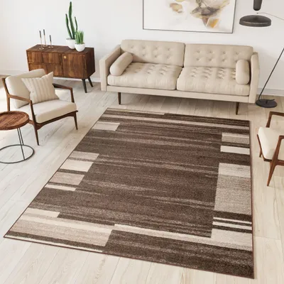 Obrázek produktu pro Koberec Obývací pokoj Ložnice Krátký vlas Moderní skvrnitý design Béžová krémová hnědá ÖKOTEX 200 x 290 cm