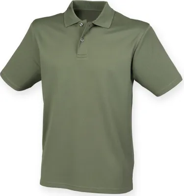 Produktbild von Henbury Herren Polo-Shirt Coolplus Pique RW635 (2XL) (Olive)