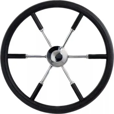 Obrázek produktu pro Volant Ultraflex z nerezové oceli 70 cm s černýmPolyuretanvěncem řízení