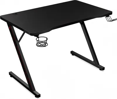 Zdjęcie produktu dla Biurko male czarne biurowe gamingowe carbon 120x60x75 GD2 Begryf
