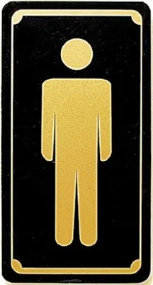 Produktbild von Toilettenschild - MANN - Gr. 75 x 150 mm - 308053