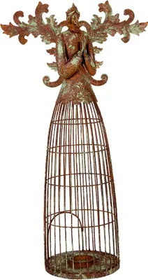Produktbild von Clayre & Eef Kerzenständer Engel 29x17x58 cm Braun Metall