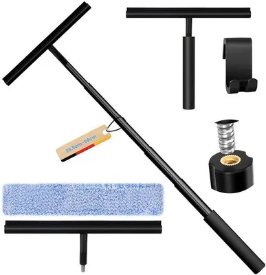 Obrázek produktu pro Teleskopický sprchový držák, černý, 25–99 cm