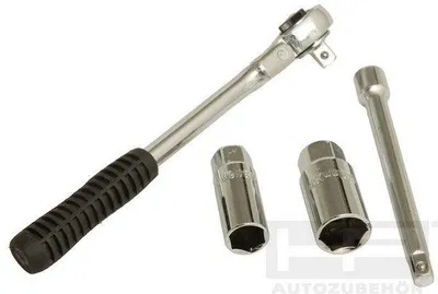 Produktbild von Zündkerzen-Werkzeugset mit Gelenk-Umschaltknarre, Verlängerung und Zündkerzennüssen 16, 20,8 mm