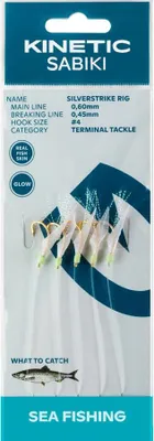 Produktbild von Kinetic Sabiki SilverStrike #4 Fishskin/Flash Heringsvorfach Heringssystem