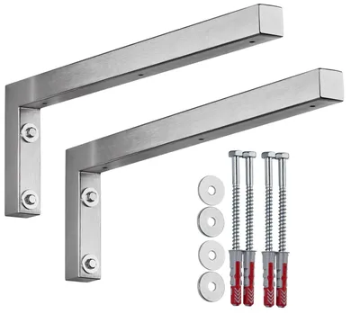Produktbild von SOTECH Wandkonsole L-Winkel WK450 450 x 150 x 30 mm Edelstahl (2 Stück)