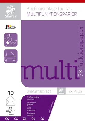 Produktbild von Briefumschlag C6 10St oF weiß hfrei