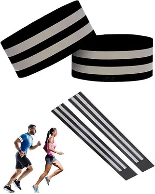 Produktbild von Famanu Reflectierende Hoseclips 2er Set - Elastische Reflektoren mit Klettverschluss