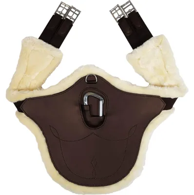Produktbild von Kentucky Horsewear Stollengurt Anatomisch Lammfell Sattelgurt Braun 125 cm