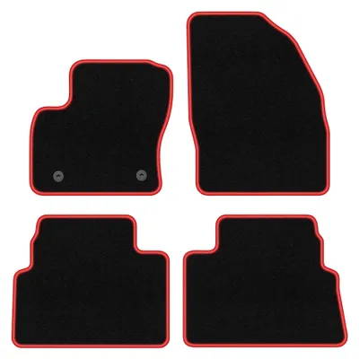 Immagine prodotto di Tappetini in moquette per Ford Kuga MK1 2011-2013 (SUV) – set 4 pezzi, nero/rosso, su misura – Wielganizator CARLUX