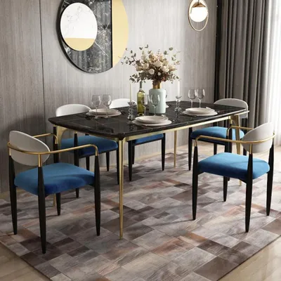 Immagine prodotto di Gruppo Sala da Pranzo Set completo 7pcs Tavoli Tavoli Lusso Legno Mobili Nuovo