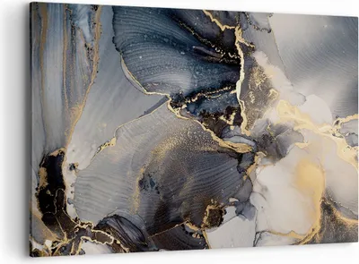 Produktbild von Bild auf Leinwand - Leinwandbild - Einteilig - Dunkel Abstraktion Gold - 100x70cm - Wand Bild - Wanddeko - Wandbilder - Leinwanddruck - Bilder - Wanddekoration - Leinwand bilder - AA100x70-4824