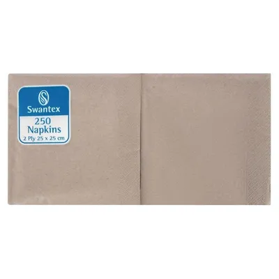 Obrázek produktu pro Kompostovatelné koktejlové ubrousky, hnědé, 25 cm