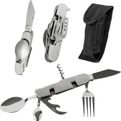 Immagine prodotto di posate tascabili 6 in 1 argento