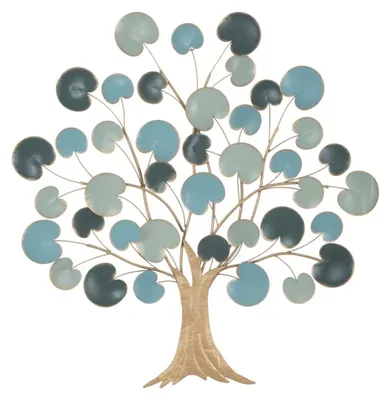 Produktbild von Wandpaneel Apple aus blauem Eisen 89x90 cm