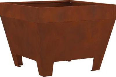 Immagine prodotto di vidaXL Braciere marrone 50 x 50 x 38 cm Acciaio resistente alle intemperie