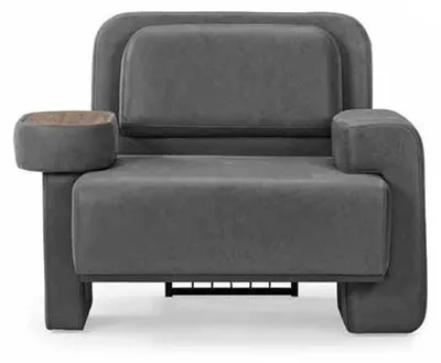 Immagine prodotto di Divano Poltrona Poltrona Relax Poltrona imbottita Divano girevole Lounge Club Grigio