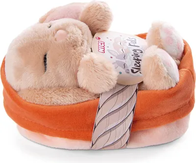 Produktbild von NICI Kuscheltier Sleeping Pets Hase karamell 12cm im Körbchen