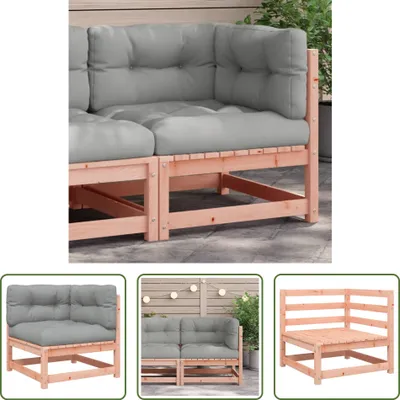 Produktbild von The Living Store Garten-Ecksofa mit Kissen Massivholz Douglasie