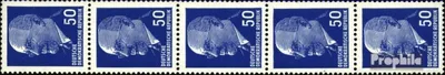Produktbild von Briefmarken DDR 1967 Mi 937X R Fünferstreifen mit Zählnummer postfrisch Ulbricht