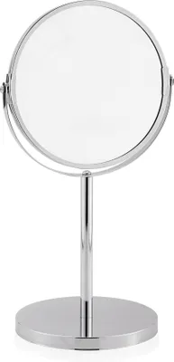Obrázok produktu pre Kozmetické zrkadlo ø 17 cm, 1x a 3x zväčšenie, pochrómované, strieborné