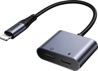 Zdjęcie produktu dla JOYROOM 2-in-1 Audio adapter Joyroom SY-L02 Lightning to Double Lightning (black)