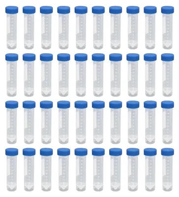 Produktbild von Zentrifugenröhrchen Reagenzglas Probenröhrchen - 50 ml - Kunststoff - 40 Stück - Blau