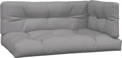 Image de Coussins de palette lot de 3 gris tissu