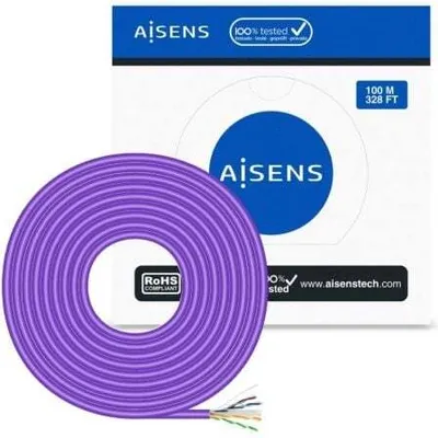 Produktbild von Aisens A135-0747 Violett 100 m RJ45 Kategorie 6 UTP Starres Kabel A135-0747 Violett