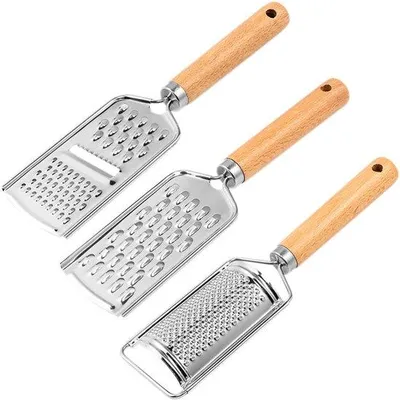 Produktbild von Multifunktionale 3-teilige Handrasp für Wurzel und Kartoffel, handgefertigte Käsespülmaschine