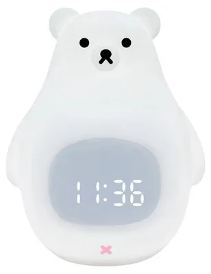 Produktbild von Tragbarer Silikon Nachtlicht Wecker für Kinder – 7 Farben, 4 Helligkeiten, berührungsloser Schlummer, USB aufladbar (1200 mAh) – ideales Geschenk