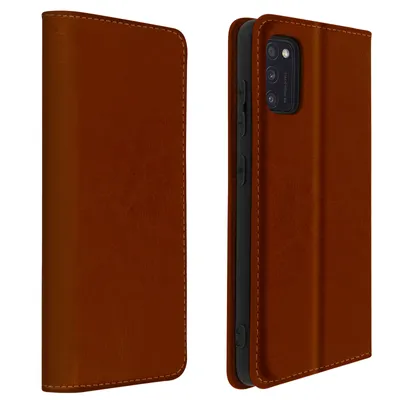 Produktbild von Avizar, Business-Lederhülle mit Geldbörse für Samsung Galaxy A41, Camel